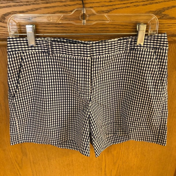 Michael Kors Navy Gingham Shorts Size 6 - Picture 1 of 3